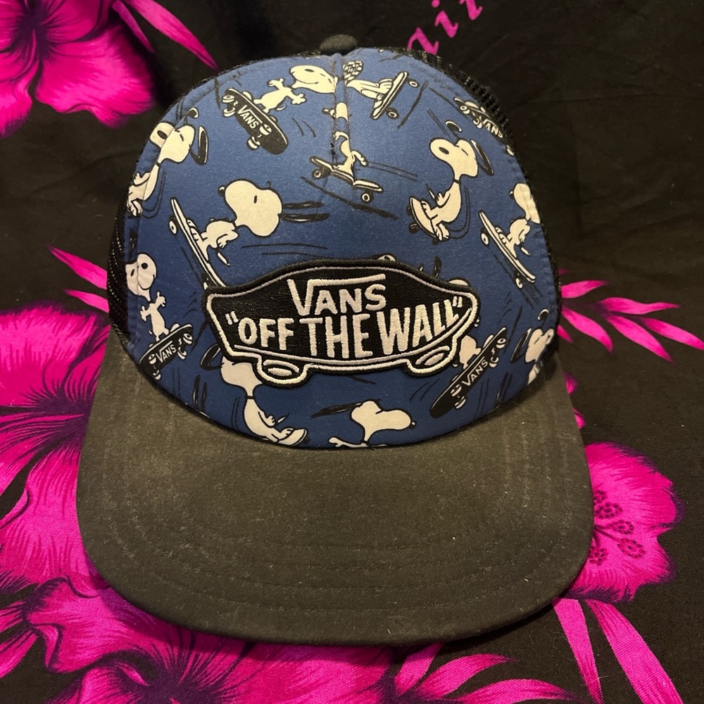 Vans Blue and Black Snoopy Skateboard Cap